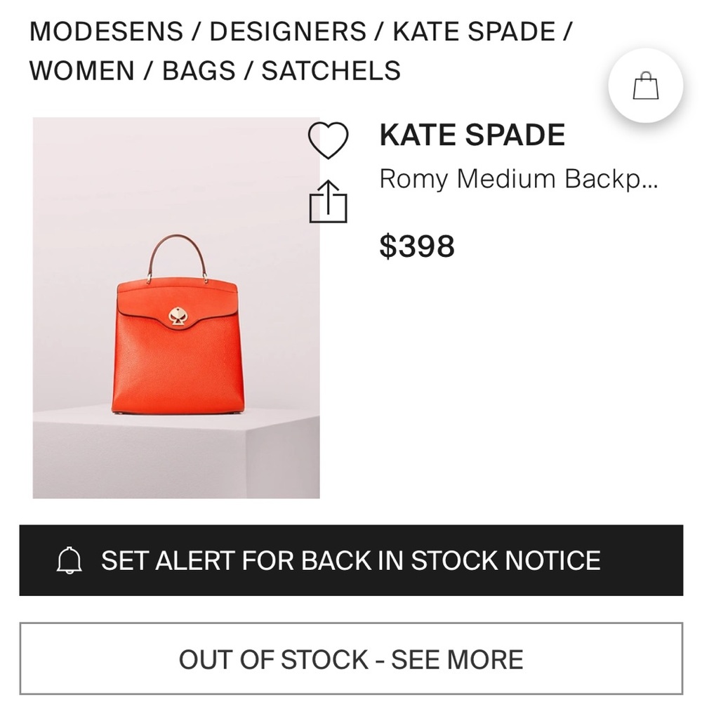 Kate Spade Satchel Backpack Purse
